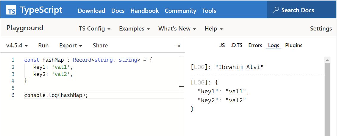 typescript-ts-record-segmentfault